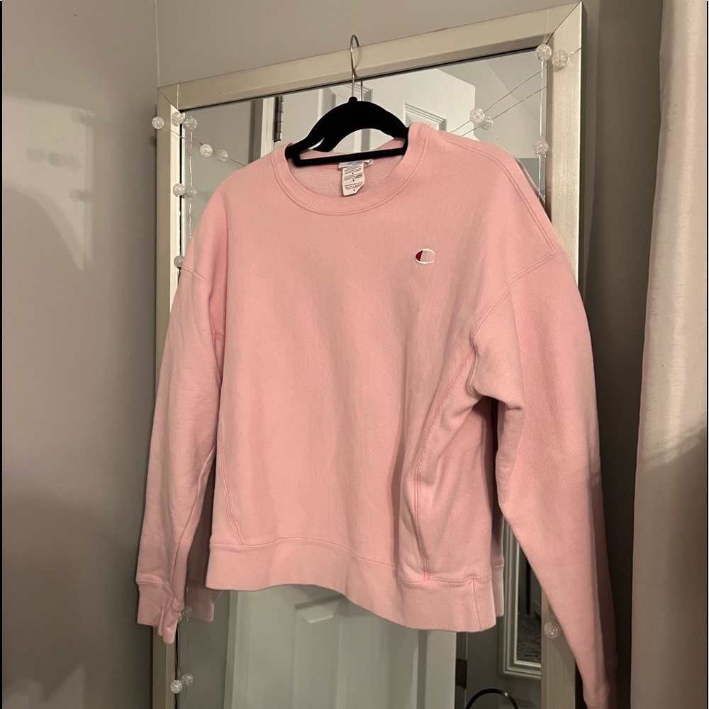 Champion Baby Pink Crew Neck Sweatshirt
